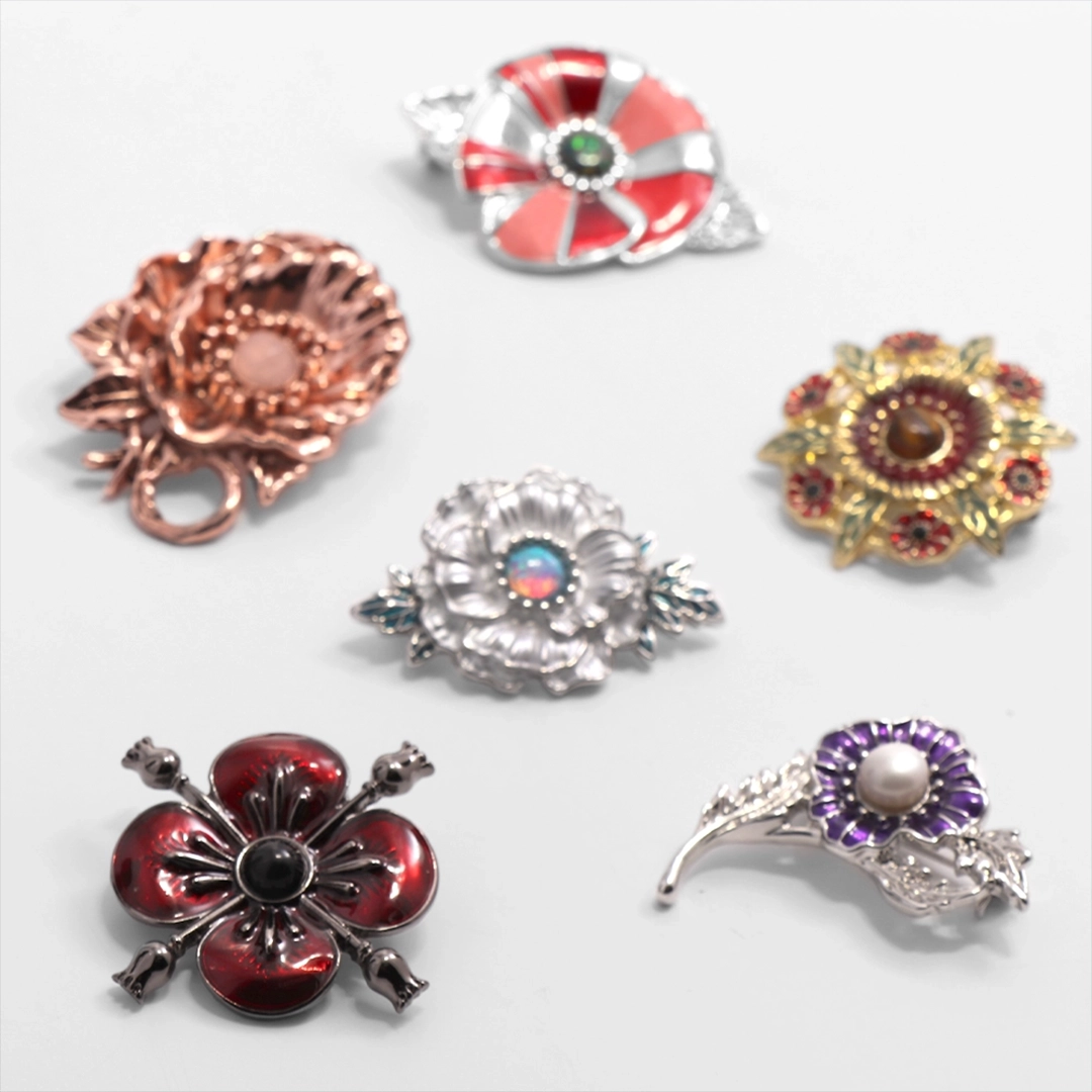 Precious Poppy Brooches