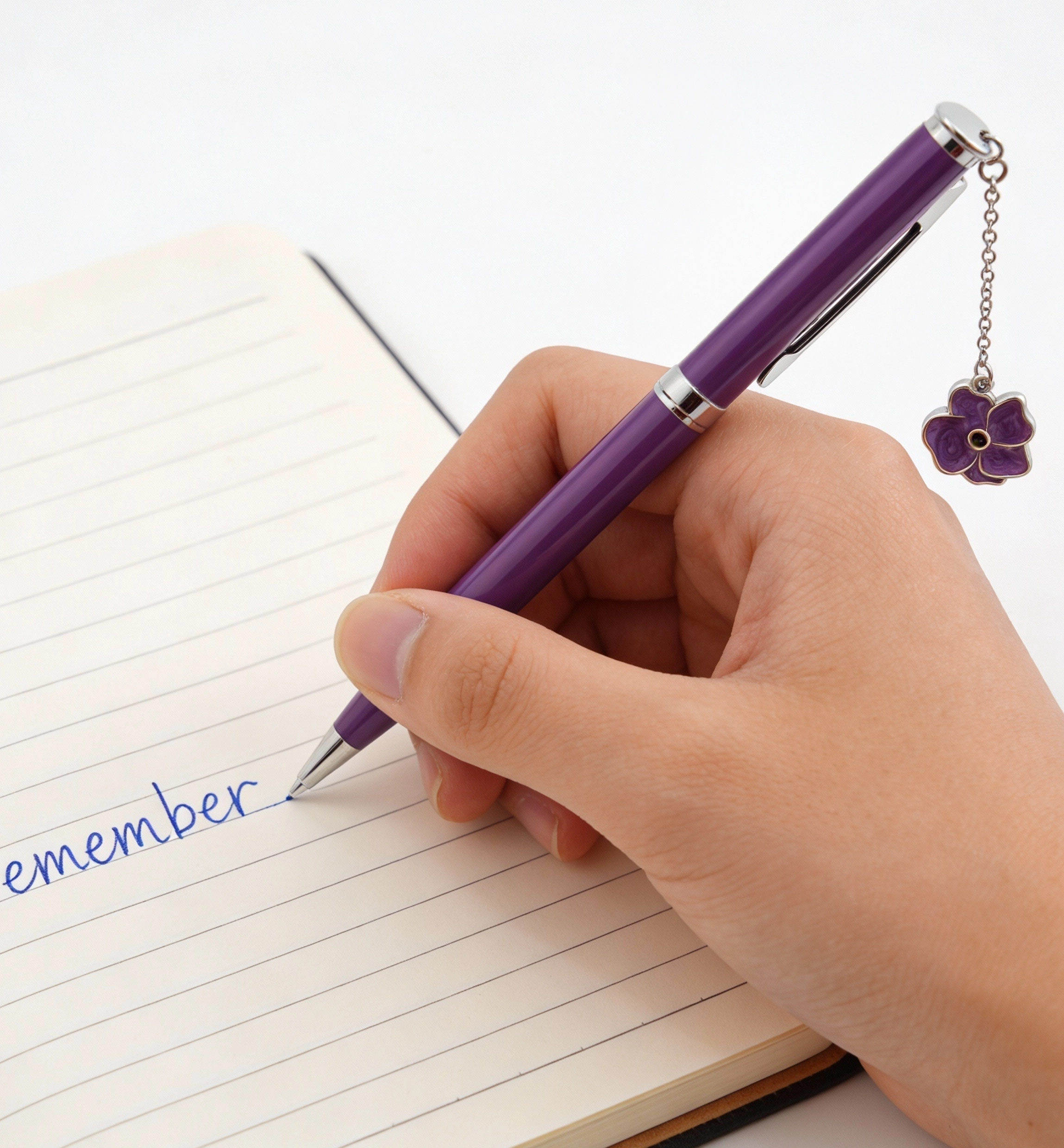 Model wearing Rose Quartz Poppy Brooch